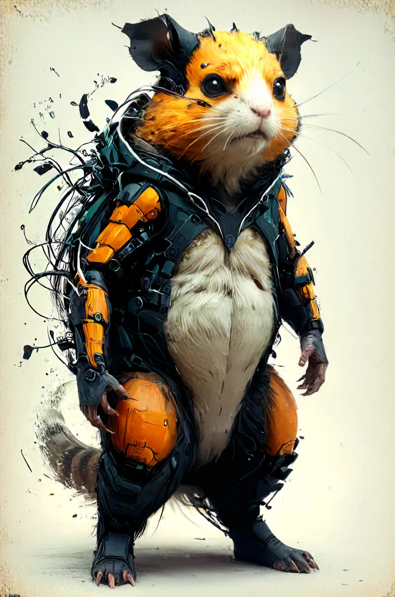 no time to explain that time traveling hamster mech , 8k, war zone, damage, melancholic, clean, minimalism, vector, glowing neon, stereoscopic, <lora:artfullyCHEERUP_SDXL_V1:0.6>, <lora:Neon_Cyberpunk_Impressionism_SDXL:0.5>, <lora:artfullyECHELIER_SDXL_V1:0.6>, <lora:Paul_Chadeisson:0.5>, <lora:artfullyHOLOGRAPH_SDXL_V1:0.4> arthlgm <lora:- SDXL - otclillsn_impossible_geo_V1.0:0.6> <lora:- SDXL - lentclr_effect_V1.0:0.7> <lora:Astig5:0.7> <lora:- SDXL - hevy_armored_mechvari_V1.5:.8>