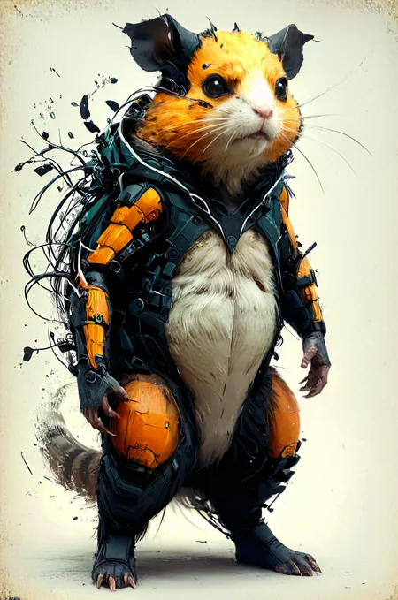 no time to explain that time traveling hamster mech , 8k, war zone, damage, melancholic, clean, minimalism, vector, glowing neon, stereoscopic, <lora:artfullyCHEERUP_SDXL_V1:0.6>, <lora:Neon_Cyberpunk_Impressionism_SDXL:0.5>, <lora:artfullyECHELIER_SDXL_V1:0.6>, <lora:Paul_Chadeisson:0.5>, <lora:artfullyHOLOGRAPH_SDXL_V1:0.4> arthlgm <lora:- SDXL - otclillsn_impossible_geo_V1.0:0.6> <lora:- SDXL - lentclr_effect_V1.0:0.7> <lora:Astig5:0.7> <lora:- SDXL - hevy_armored_mechvari_V1.5:.8>