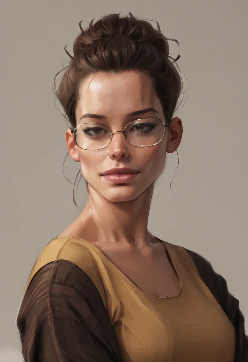 score_9, score_8_up, score_7_up, score_6_up, 5u54n, aojaguarstyle, source_cartoon, raw, realistic,1girl, brown hair, glasses, <lora:Susan Dupree _ Coxville Stories_epoch_10:1>