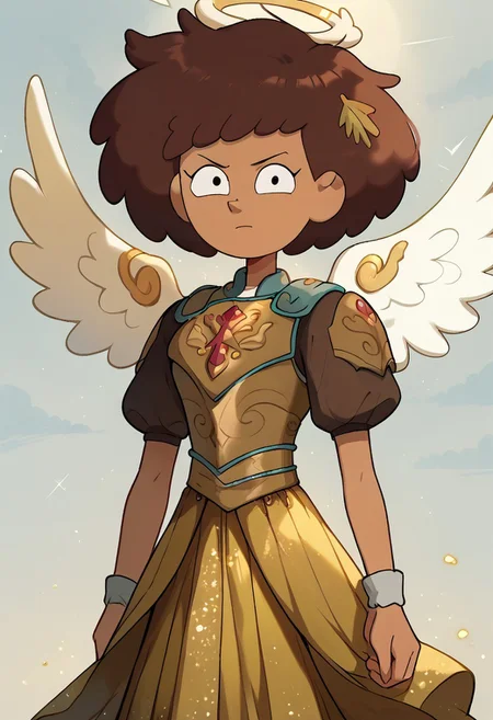 score_9, score_8_up, score_7_up, 1girl, nocunoct, anneboonchuy, brown hair, dark-skinned female, short hair, (((six angel wings))), three pairs of wings, solo, bright light shinning in the background, armour, golden silk long skirt, looking a viewer
BREAK, (masterpiece, best quality, highly detailed), expressiveh, floating