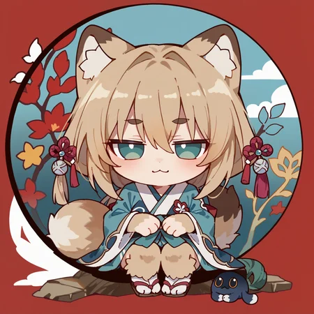 score_9, score_8_up, score_7_up, <lora:critterPickHonkaiStar_v10:1> hcrpick, animal, chibi, 1girl, Kamaitachi, animal ears, animal legs, thighhigh fur, tabi foot
<lora:V5.1_retrain:0.7>