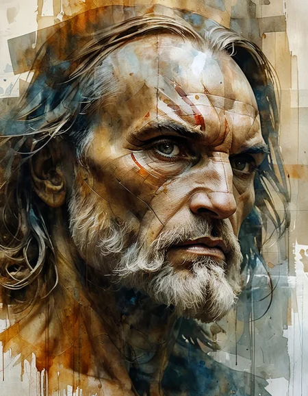 abstract artistic representation of Prometheus, art by Paul Lovering, Antonio J. Manzanedo.