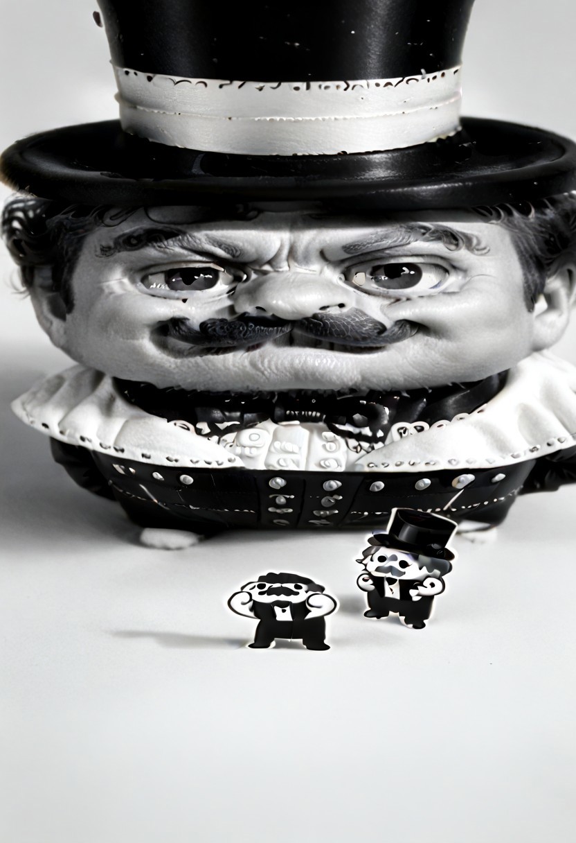 ((((((black and white,wideputinmeme))))),((small man with mustache, top hat, kenbis, chibi, chibi, male only, male, male chibi, monocle, art deco, thick mustache, comically large mustache, handlebar mustache, tiny, multiple men, shrunk, microxl, some little guys,  high angle, from above)), bwMovies, realistic, photo, vintage photo, ((very small man, small man, a small man, a man who is small, a small man)), an unapologetically small human male, black and white, smiling, very happy, euphoric, ecstatic, wonderful small men, large smile, huge smile