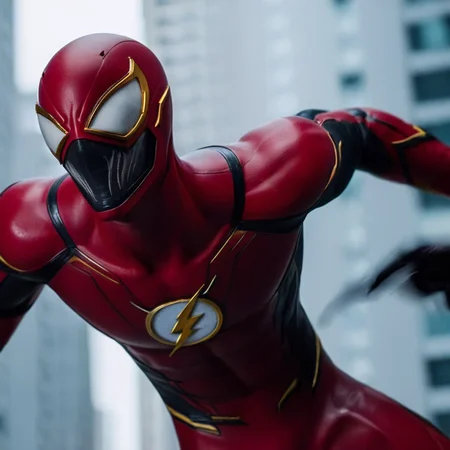 cinematic film still of  <lora:Symbiote Style v2:1> Symbiote Style
 <lora:comic book magazine:1>
The Flash a man in a red and black outfit flying through the air in super speed comic book magazine style, shallow depth of field, vignette, highly detailed, high budget, bokeh, cinemascope, moody, epic, gorgeous, film grain, grainy