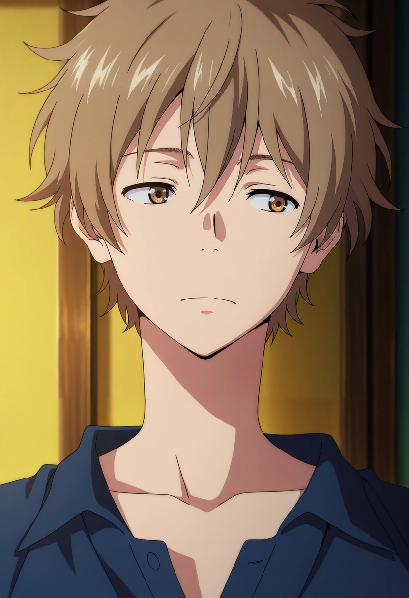masterpiece, best quality, , anime screencap, anime coloring, , , 1boy, solo, male focus, <lora:shun_hashimoto_ilxl:0.9>, shun_hashimoto, brown hair, brown eyes, short hair, ,