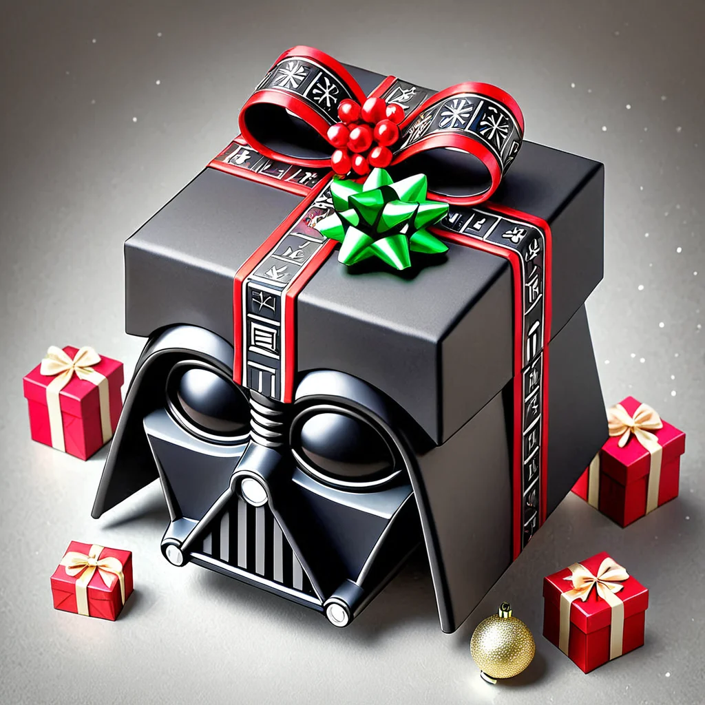 hol1d@yb0x darth vader, <lora:HolidayBox:1> , festive, jolly, best quality, gift boxâââ