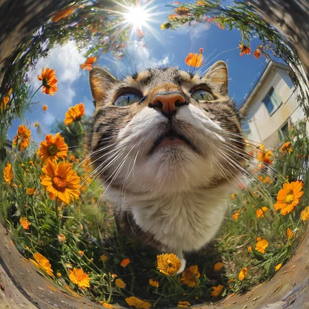 masterpiece,best quality,<lora:tbh323-sdxl:0.6>,cat in fisheye,flowers,<lora:tbh123-sdxl:0.6>