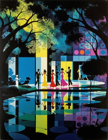 <lora:dmd2_sdxl_4step_lora_fp16:1>  Eyvind Earle
Disco dance floor