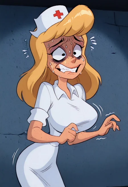masterpiece, best quality, amazing quality, absurdres,(((((white background))))), (((hellonurse))), (((angry))), (((offending^2))),((((straining)))), ((((deep neckline)))),((((((extremely embarrassing))))),((((extremely rabiding)))),((((((raging)))))), (smirk:2),(EXCITED:2),(nervous:4),(((((((envying:1.5))))))),(mad:1.5),(grin:1.5),((((twisting)))),((((((extremely malicing)))))),blonde hair, teal eyes, (((1girl))), alone, (big breasts:1.5),((((slim body))))),eyeshadow, twerking,((((tight dress)))), ((((white nurse dress)))), Heloise Nerz, hellonurse, dirty, detailed body, detailed face, highly detailed body, highly detailed face, dynamic pose, posing, ((((((angsty))))), (((((furious)))))), (((((submissive)))))), 1girl, dirty messed burnt blonde hair, wounds, hit herself, selfharm,terror,((((fear)))), wounds on face, wounds on body, extreme amount of wounds, wounds everywhere, (((((bags under eyes))))), bags under eyes, shiners, stupid, dumb, extremely stupid, extremely dumb, no brain, brain damage, stupid blonde, extremely stupid blonde, blue eyes, eye twitching, nervous eye twitching, extremely hard eye twitching, totally burnt hair, sexy, (horny:2),scared, in love, extremely dirty dress, hardly beaten fifty times, confused, humiliated face, depressed face, black eyes, extremely broken heart, wall eyes, shaggy hair,smashed mouth, crazy emotion, narrow waist