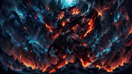 (masterpiece, best quality, fullscreen), [(full body:1.2)::0.5] portrait (photo of a Unmatched fire [magical being:creature:0.2]:1.4), <lora:EYES DemonicEyes:0.5>, (Nocturnal:1.0), (fire etheral aura Glanceable skin:1.5), (Fireballs), (Golem body shape:0.9), (Dog head:0.9), (Bull Horns:1.2), <lora:CLOTHES EFFECT edgIfritGowns:0.1> (edgIfrit_dress:1), <lora:MONSTER deamonXP_v1.1-000015:0.3>, <lora:EFFECT WorldofFire:0.4> worldoffire, red fire, blazing heat, dissipating vapours, flickering flames, inferno, <lora:BACKGROUND Fluorescent_Lava_Cave.safetensors:0.5>,(Silhouette Lighting), (Diamond White Firelight lighting:1.1), , (sexy:1.5), (look at the viewer:1), <lora:SLIDER muscle_slider_v1:-0.5>, <lora:SLIDER weight_slider_v2:0.5>, <lora:LIGHT ALL IN ONE LORA HD v1:0.6>, <lora:EFFECT Unleashed_V1.5_prunned:0.2>, <lora:QUALITY image enhancer high_v1:0.2>, <lora:QUALITY PotatEnhancer_V1_6:0.4>, , (Full body Shot, Shallow Focus Shot, Low Angle Shot:[1.2:0.5:0.1]), heavily detailed, , (asymmetric composition:1.6), (sharp focus), <lora:EFFECT Magic card fakemtg_label:1> fakemtg, <lora:BUILDING German_architecture_last:0.6>, (no humans), (embedding:VIEW_Style-GHL), xtremely detailed and beautiful,8k, character design, 35mm wide shot, 35mm f/1.8, Realistic details, cinematic, stunning realism, award winning photograph, masterpiece, oil painting, hyperrealism, wide angle shot, very very realistic, highly detailed, insanely detailed, complex, defined face, anatomy, crepuscular ray, deep space, Behance HD, trending on Artstation, Deviantart