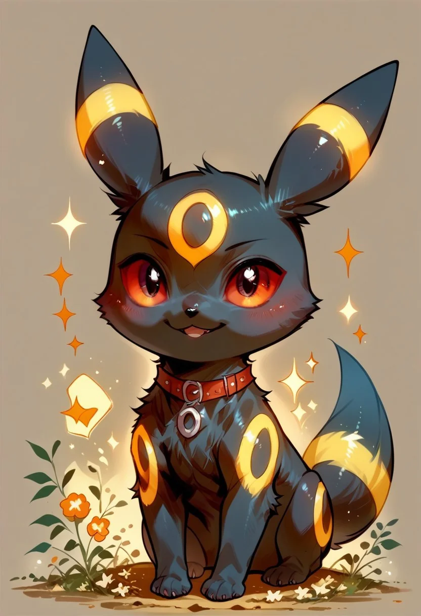 score_9, score_8_up, score_7_up, source_anime, solo, cute chibi Umbreon, feral Umbreon, chibi body, chibi art style, (detailed image, high resolution, 5k resolution:1.0), (anime art style:0.9)
