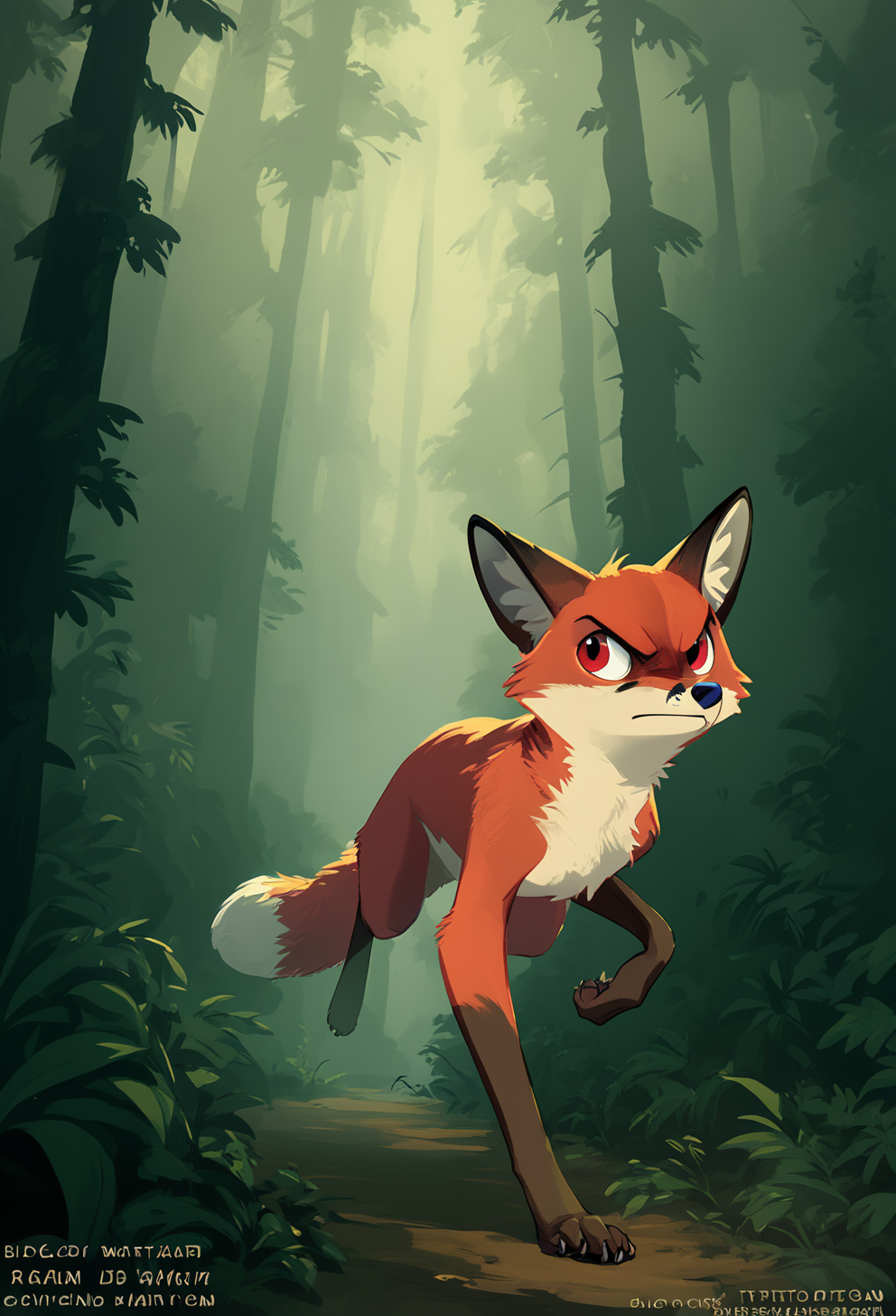safe_pos, score_9, score_8_up, score_7_up, bl4ckteagan, running from an angry rabid red fox, in dark forest background,
<lora:Blackteagan_-_v2:1>, <lora:Expressive_H:0.5> Expressiveh