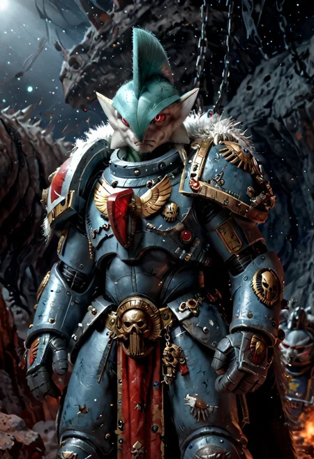 (((Gallade))), male, anthro, Score_9_up, absurdres, source: Gamesworkshop, the Space Wolves chapter, muscular Gallade, red eyes, head crest, feral , in gray armor with fur trim and astartes helmets wielding chain swords, best quality, expressive eyes, perfect face, perfect anatomy, highly detailed, perfect hands, Warhammer 40K, space marine, mantisdetailerse, adddetails, MOVIE STILL
FILM STILL
CINEMATIC
CINEMATIC SHOT
CINEMATIC LIGHTING, SpaceW40K