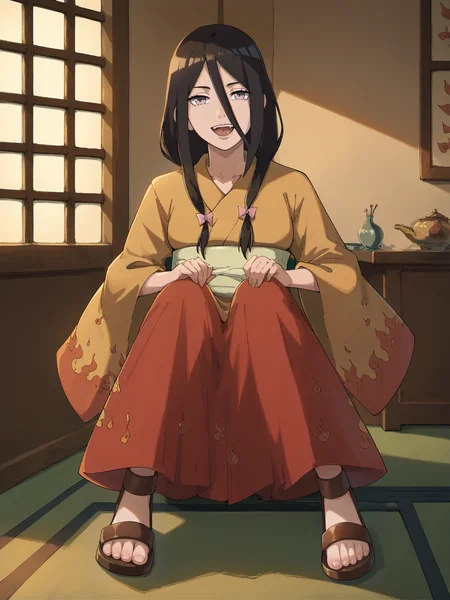 erfect Hands,Perfect feet, score_9, score_8_up, score_7_up, score_6_up, score_anime,1girl,<lora:hyuuga_hanabi2-000005:1>, hyuuga hanabi,uppe body,indoors,hyuuga hanabi's fire pattern kimono \(kimono\),sandals,looking at viewer, <lora:Smooth_Anime_2_Style_SDXL_LoRA_Pony_Diffusion_V6_XL:0.9>,<lora:Perfect Hands:0.8>