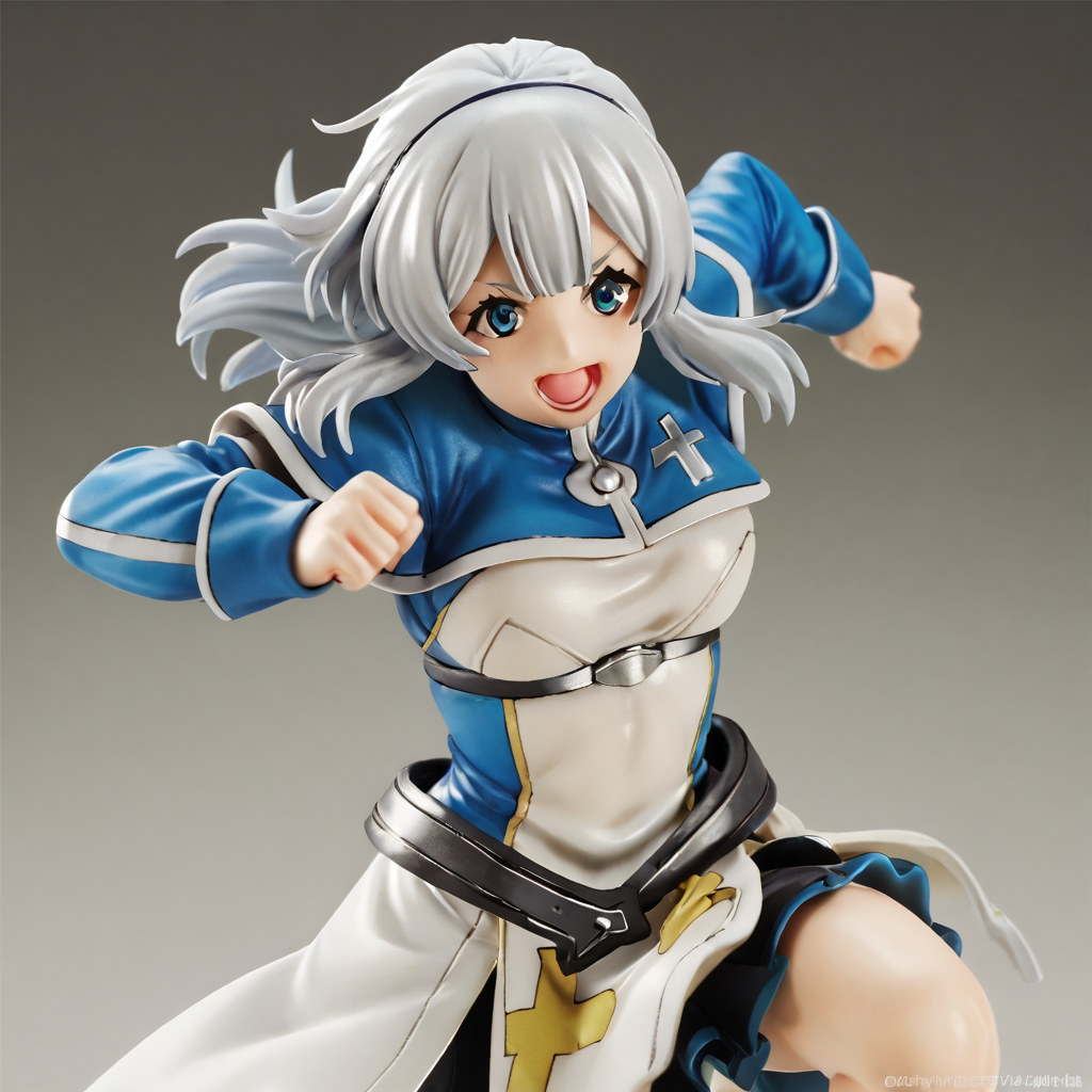 score_9, score_8_up, score_7_up, score_6_up, score_5_up, score_4_up, source_anime,  Sophie, long hair, grey hair, blue eyes,  action pose, happy