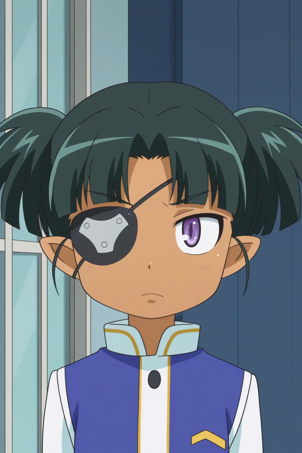 isadora finnsdottir, eyepatch, anime coloring <lora:Astarotte_no_Omocha_-_illustrious:0.8>