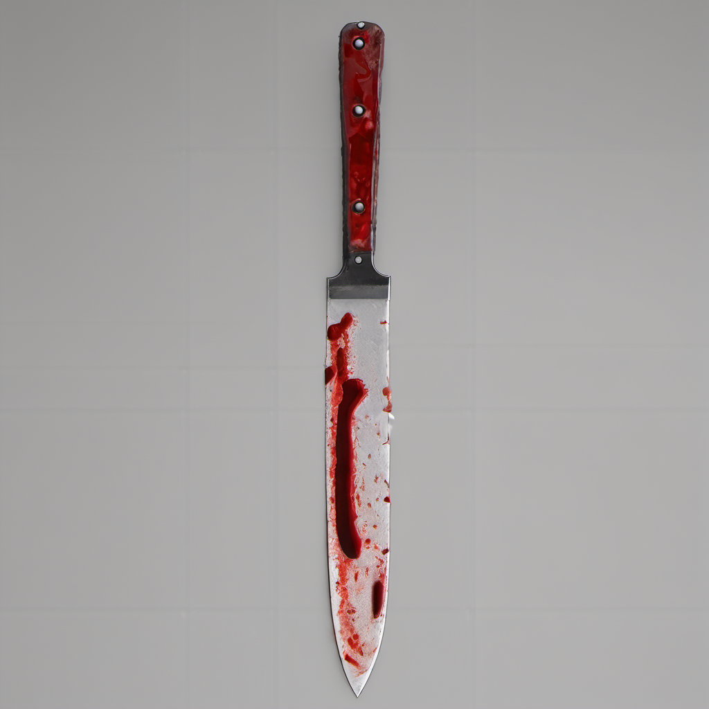 <lora:Everly_Heights_Prop_Generator:1> a bloody knife