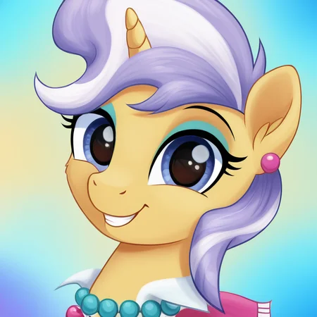 score_9, score_8_up, score_7_up, score_6_up, score_5_up,with beautiful, detailed, (detailed cute pony face), detailed eyes, detailed fur, beautiful, vector, flat colors, (abstract background: 1.8), (looking at you, looking at viewer: 1.5), cute smile, happy, ((close-up)),
<lora:Upper Crust:1>Upper Crust, full body
<lora:Wholesome_MLP-v1.2:1>