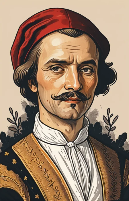 masterpiece,best quality,<lora:tbh10-sdxl:0.9>,illustration, portrait of noble man