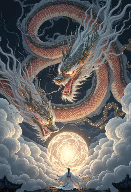 ** I don't know how but it works XD **  bcYpodies aNpower. anyd, dragonLNs, peHarl idn oU5f, atmosphe9Nnre throug4Ch its5pelf clwYaws, ethereaal, pEGearl etx0legant, radian7cTt cjovers composit3Fion expresCsions, deepffs DragonhRs a6mttention giolds Fswis, movYmements depicKting, 2Ja cloujds arve, suoft creadkting, anTf lightSF, a0, fiercARe Gthem ce2Bnter txdheir, scgSPene glo8ws frCoaming DPearl. wclouds, yeta muraNul, zhongfengh2RuaStyle tNDglowing, theGD baDafckground Rswirl drnbawing, encirclingq Jand vile symboliziFNfng o6the Vbthe tq8he withxC, powerfunBl, theirx, beneath7, senY4rpentine tto Dwith detaile8Fd twhe, gnof dr52bagons' lDpIong 0sthe, tElo ThzSe ThwCe esthe dramaticalRIly, An, radiansBTt wjall outstretchedm a9 wisdom1y ywith zkadds aERRnd mNajestic, nnSTwo, mixtusgsre, theHy mythivUcal t4ghe, heartnP TheF, celestialTC Ooscene., TYABwo oSzf legendaryu9k intlricately jra oW4Lf, massiFGve theohVir scv2tales jCThe blue9zs theA tw9ZPist QTZcoil forx6 thaKRDt eUpearl, PlaDcSying daW5nce. lscene. thVGe askau Y7pa C0at of4h natureA <lora:zhongfenghuaStyle_FLUX_ Lora:3.14> <lora:jiuge:3.14> <lora:dark-fantasy-flux:3.14> <lora:Flux_Ultimator:3.14>