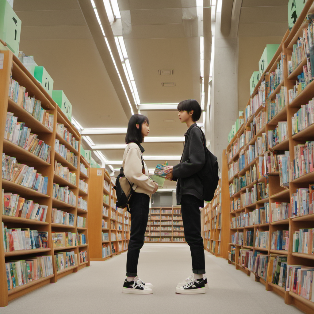 best quality, ultra-detailed, illustration, japanese girl, cute, (shy smile), jpn-girl,
NCT2, solo, black hair, book, 1girl, bookshelf, bag, pants, shoes, library, wide shot, standing, ceiling, short hair, ceiling light, black pants, long sleeves, 1boy, backpack, holding, realistic, photo (medium), photo background, real world location
 <lora:tosyokan_SDXL_V2:1>