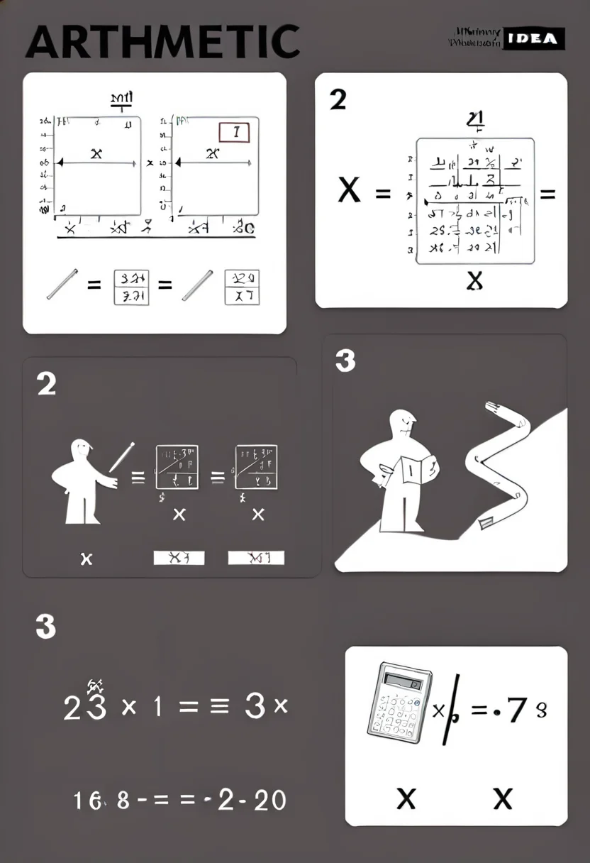 arithmetic math, <lora:ikea_instructions_xl_v1_5:1>