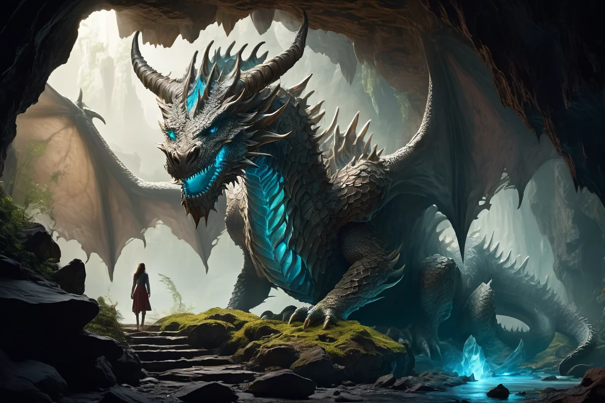ghastly dragon in a cave
<lora:Classic Western Dragons XL:0.8>, (masterpiece), best quality, highres, 4k, 8k, Detailed Illustration, intricate detail, cinematic lighting, amazing quality, 1girl, fit female, amazing shading, soft lighting, facing camera, perfect eyes