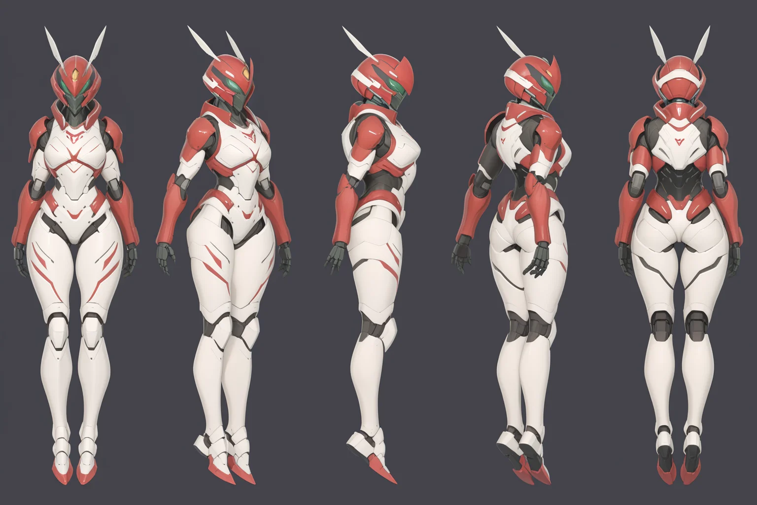 (GENERAL:0), mecha, robot, masterpiece, best quality, very aesthetic, absurdres, solo, standing,
(VIEWS:0), full body character turnaround of mecha,
Multiple views of the same mecha, (simple background, white background:1.2), multiple views, side view, back view, front view,
,
mask, helmet,
Beetle \(insect\)ï¼
Alex Mercer\(Prototype\),
plate armor, power suit, alien,
android, cybersuit, upper armor, mechanical arms, machinery, prosthesis,
(bodyshape:0), Sturdy build body,
(clothing:0), (Polo shirt and khaki shorts:0.6),
(cyan
devil theme character design:1.1),
<lora:MechTurnXLRemix_v1:.5>
<lora:MechTurnXL_v1:.5>
<lora:ClothTurnXLRemix_v1-000004:.25>
<lora:ClothTurnXL_v1-000004:0.25>
<lora:CharTurnXL_v2:0.25>
<lora:xl_more_art-full_v1:.25>,
<lora:Alphonse Mucha Style:.1>, Alphonse Mucha Style page
<lora:å½é£æç»SDXL:.1>