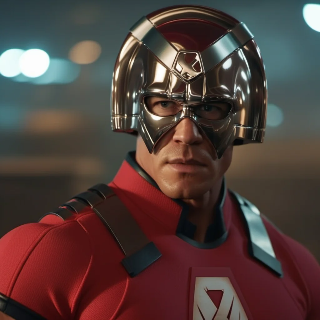 cinematic photo,Peacemaker1024 , a muscular man with helmet and a red shirt, close up face portrait,trailerpark, highly detailed ,ultra sharp, photograph, film, bokeh, professional, 4k, highly detailed <lora:Peacemaker1024:0.7>