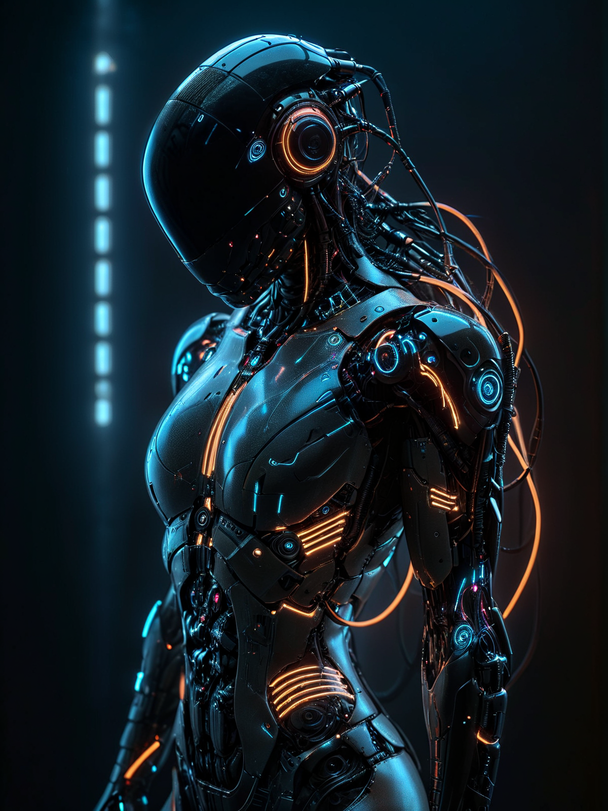 noface, cyborg, close-up, neonbody, lightstreaks <lora:Neon_Cyberpunk_SDXL:0.8> <lora:Faceless_Cyborgs:0.8>  (night:1.4),  steam, depth of field, masterpiece, best quality, ultra high res, (photorealistic, realistic:1.2), deep shadow, raw photo, film grain, Fujifilm XT3, 8k uhd, dslr, <lora:EnvyBetterHiresFixXL01:1>