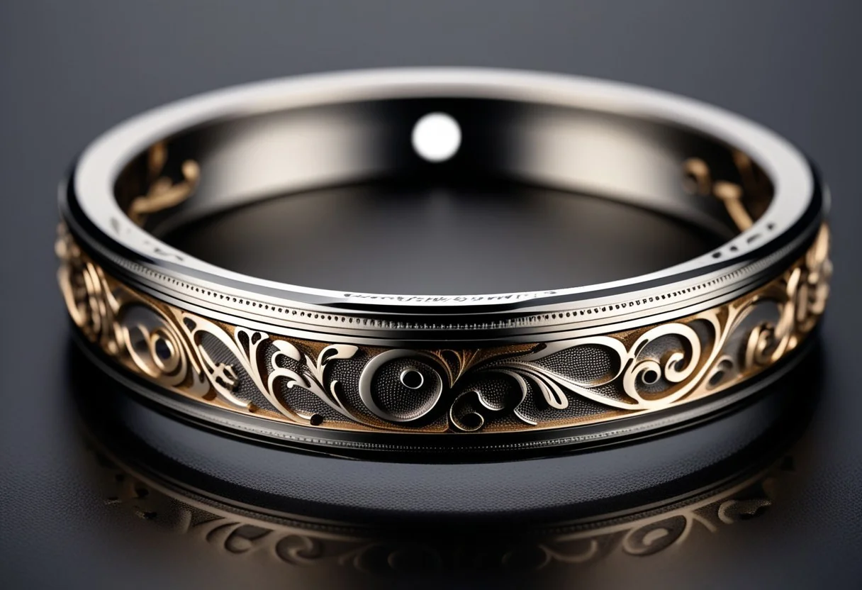 Jewelry photography, cartier style, highly detailed product photo, keyshot product render
BREAK
Beautiful photo of closed collar engraved with titanium filigree, laying on a table,
BRSAK
Black background
