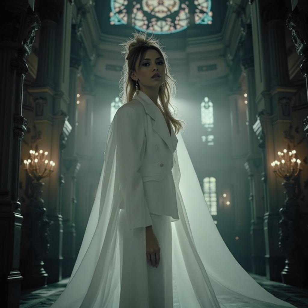 ethereal fantasy concept art of  surrealist art analog photography, analog photo, a stunning woman in a  gothic mansion, she's wearing a white women's suit, white blouse . A candid, close up shot <lora:Riley_Voelkel:1> rileyv . dreamlike, mysterious, provocative, symbolic, intricate, detailed, magnificent, celestial, ethereal, painterly, epic, majestic, magical, fantasy art, cover art, dreamy