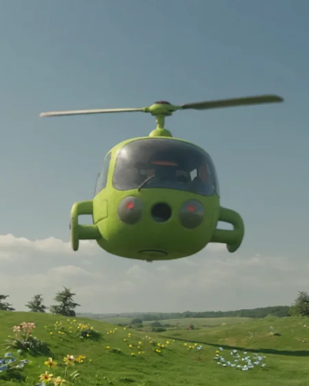 helicopter,epic,masterpiece,8k uhd,awardwinning,trending on artstation and deviant art,official art,private press,raw photo, <lora:teletubbiesxl:0.8>,teletubbiesxl