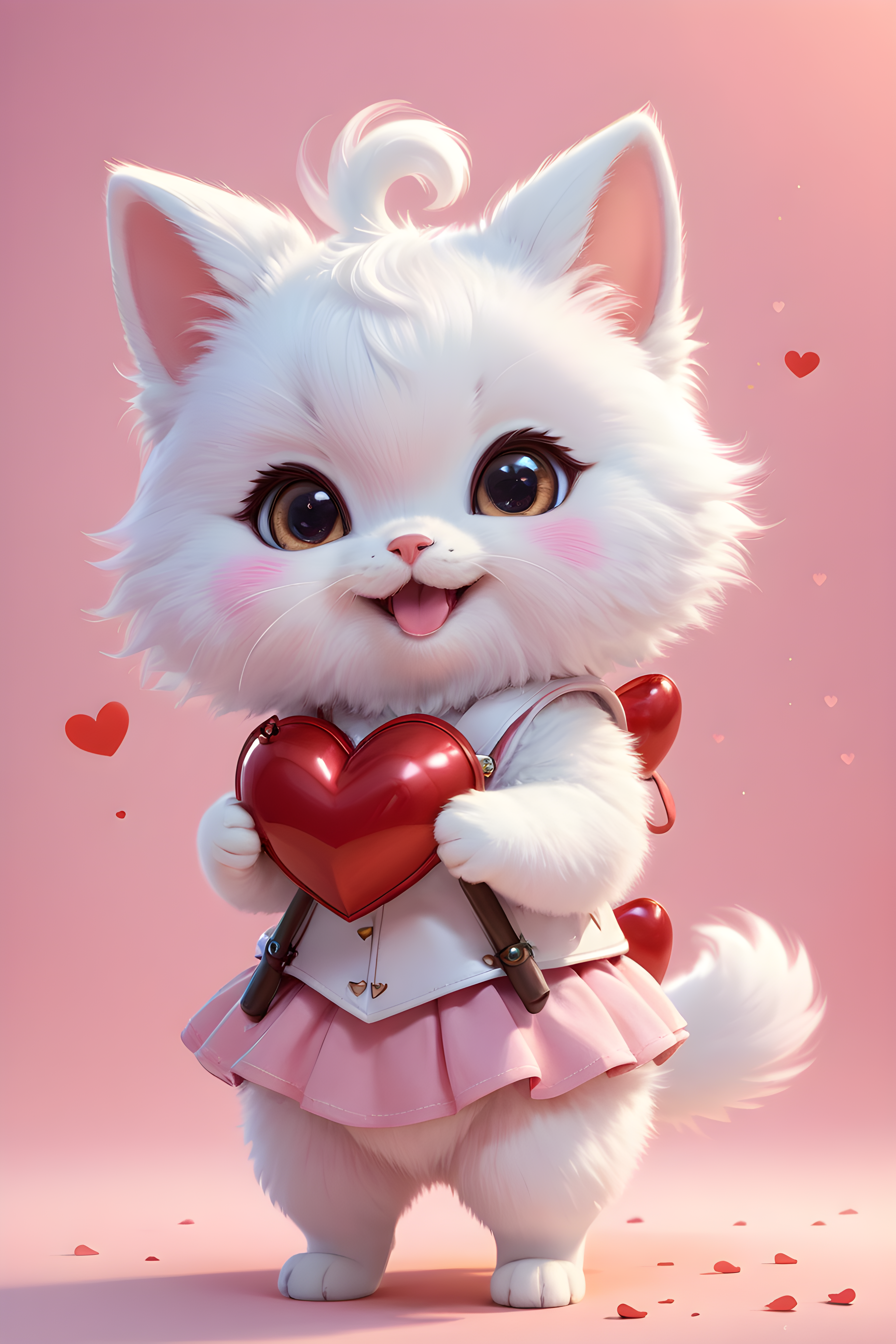 adorable_eyes, mischievous_smile, charming_outfit, fluffy_pet, kawaii_pose, pastel_background, heart-shaped_weapon, masterpiece, best quality, highly detailed, sharp focus, dynamic lighting, vivid colors, texture detail, particle effects, storytelling elements, narrative flair, 16k, UE5, HDR, subject-background isolation