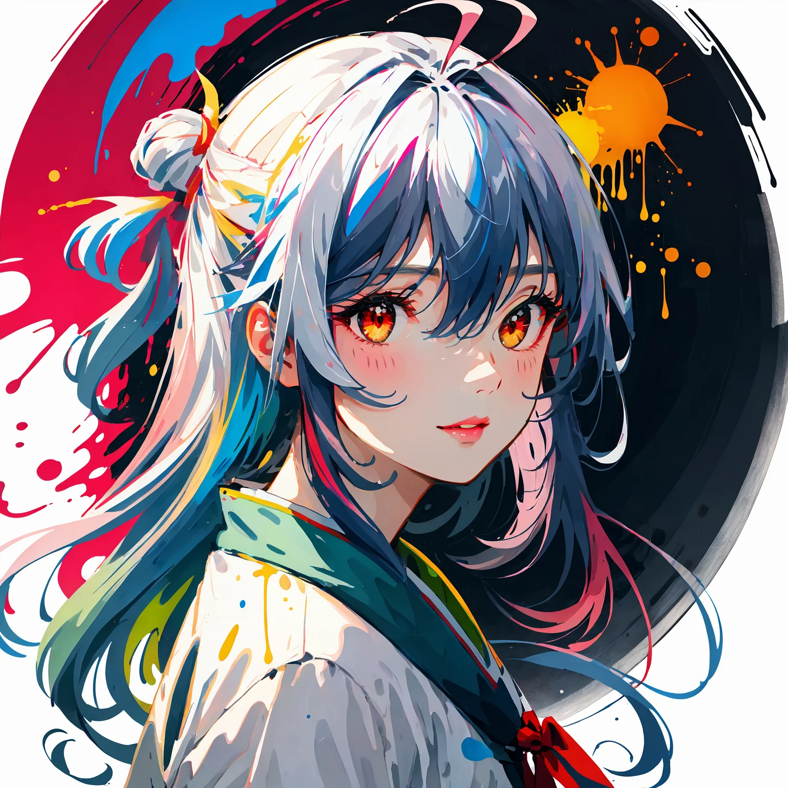 //
[(white background:1.4)::0.4],imid shot, (full body:1.25),Dynamic angle,
//
highres,detailed,best quality,masterpiece,illustration,wallpaper,(colorful),(color Ink wash painting:1.2),(color splashing),extremely delicate and beautiful,depth of field,a beautiful detailed girl, (1girl:1.3),solo,(chinese girl),(colored inner hair:1.2),(female focus on:1.2), (colorful ink is melting and splashing), floating colorful ink droplet,blending (chinese dragon background),<lora:last:1>