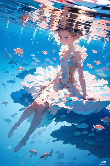 Dreamy watercolor illustration