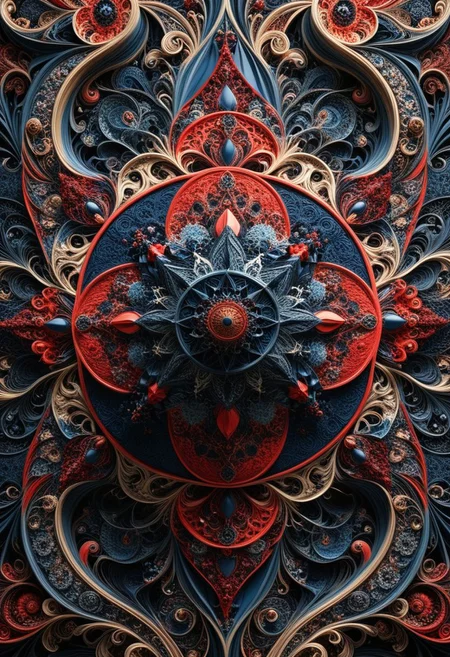 photo of a paisley pattern, boteh, paisley, navy blue, madder red, almond, entwined paislies, official art, aesthetic, dynamic angle, hyper detailed, order and chaos, dark colors, (extremely detailed, intricate details, masterpiece, best quality, 8k wallpaper:1.4), dramatic lighting, (dark blue and madder red palette:1.2), twisting paisley
