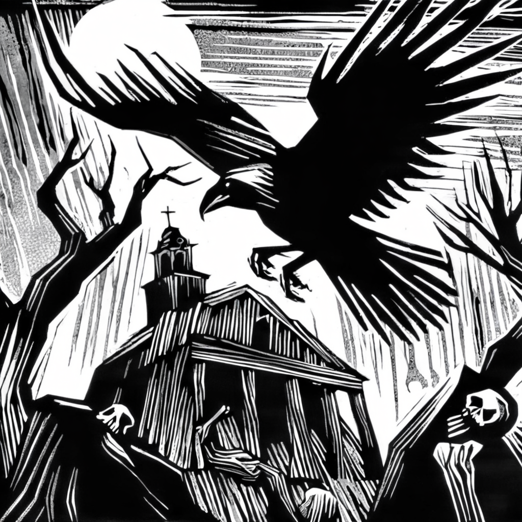 drawix7 raven over the corpse<lora:drawix7:1>