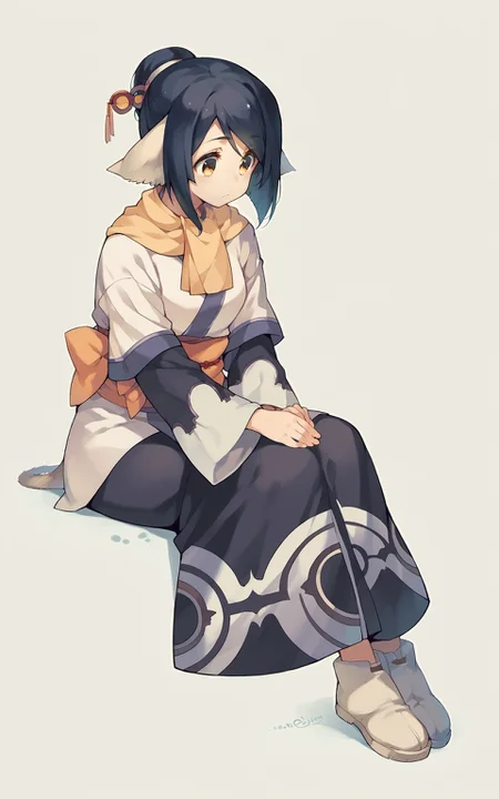 score_9,score_8_up,score_7_up,score_6_up,score_5_up,score_4_up,(source_anime),1girl,utawarerumono,utawarerumono: itsuwari no kamen,simple background,sitting,kimono,kuon \(utawarerumono\),<lora:kuon_pony:1>,