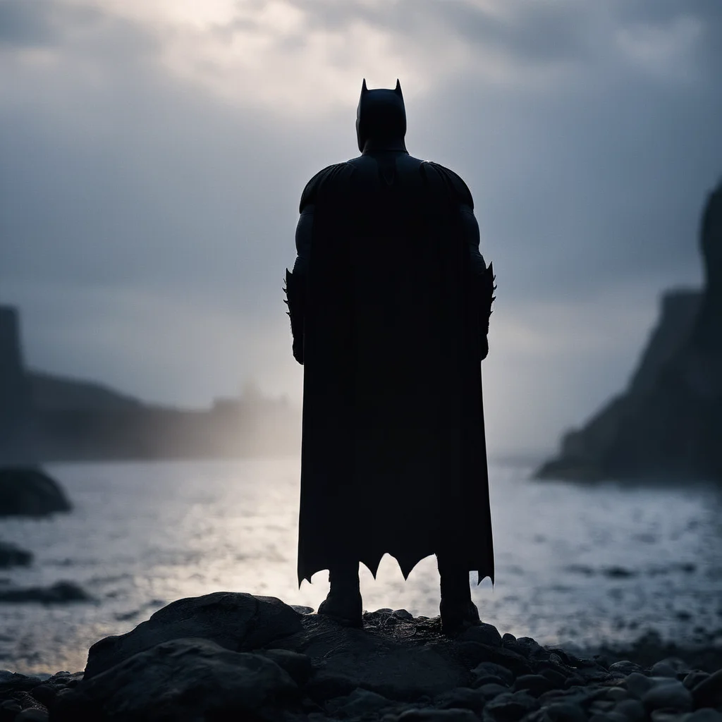 cinematic film still of <lora:perfection style:0.6>
<lora:gotham city style v2:0.8>
<lora:Chiaroscuro Lighting Style:0.6>
In Gotham City a silhouette batman in a cape standing on a rocky beach,solo,1boy,standing,male focus,outdoors,sky,from behind,cape,helmet,fire,scenery , detailed, real, different, unique, cinematic, dramatic, concept art, filmic, detailed background, detailed settings, artstation, gothic New York, gotham city style, shallow depth of field, vignette, highly detailed, high budget, bokeh, cinemascope, moody, epic, gorgeous, film grain, grainy