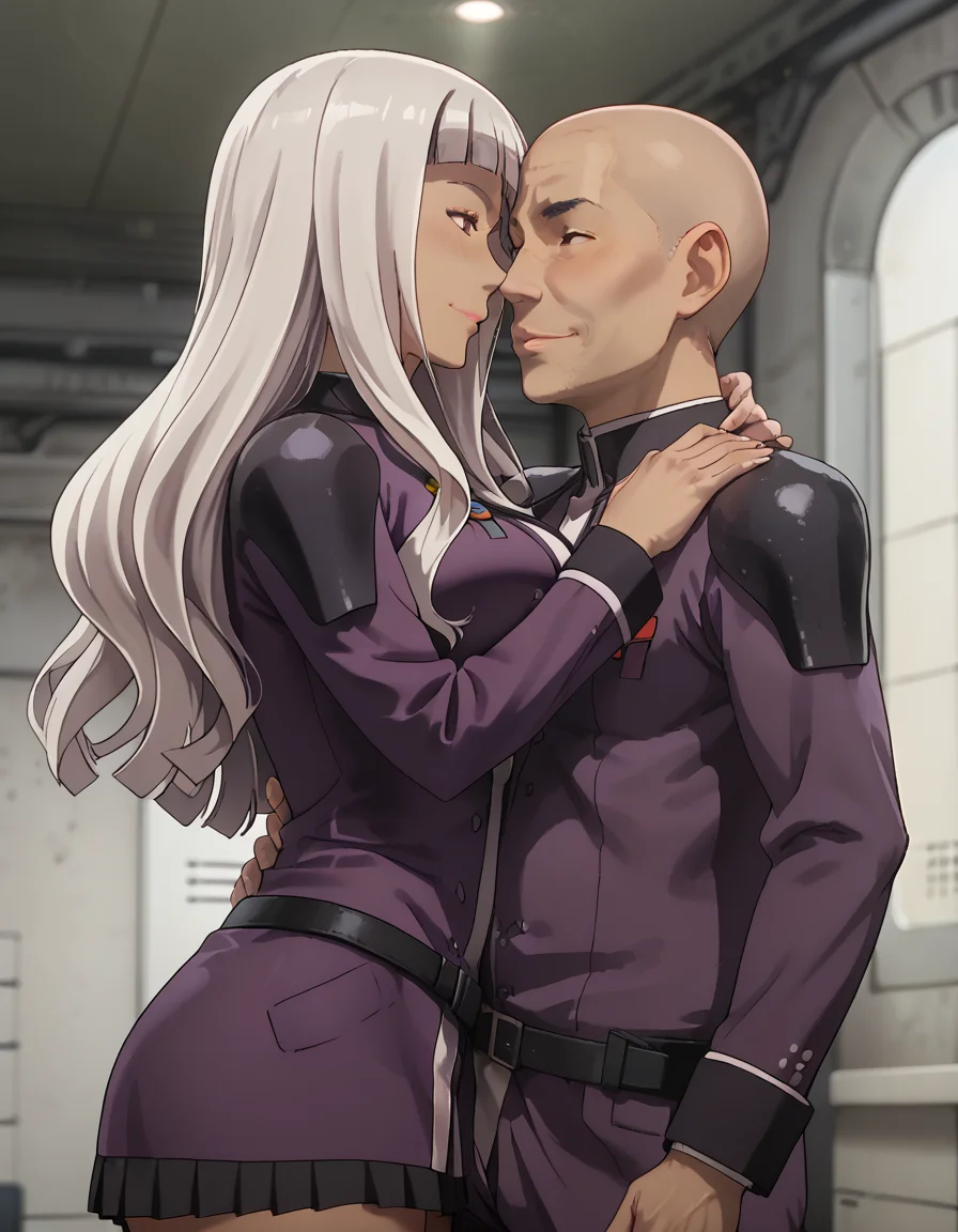 score_9, score_8_up, score_7_up, score_6_up, score_5_up, score_4_up, source_anime, BREAK, (extremely detailed CG, best quality:1.1), high quality, masterpiece, mature female, nfsw, uncensored, extremely detailed character, detailed eyes, perfect face, ultra-realistic eyes, beautiful face, source_anime, best quality, perfect anatomy , very aesthetic, absurdres, milf, 1girl, solo, long hair, brown eyes, grey hair, dark skin, blunt bangs, bangs, uniform, grey eyes, military, military uniform, belt, skirt, legs, thigh, thighhighs, grey hair, boots, uniform, high heels, shoulder pads, lendy farolito ,hugging faceless male, 1boy, bald man, ugly bastard, 1boy in formal school uniform, from side, mature female, full body, looking at boy, seductive smile, blush, indoors, full body,
<lora:lendy_farolito:1> <lora:cfg_scale_boost:0.5> <lora:incase-ilff-v3-4:0.6> <lora:Licking_Armpit_Illustrious_2.0:1>