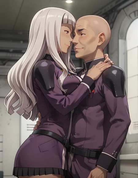 score_9, score_8_up, score_7_up, score_6_up, score_5_up, score_4_up, source_anime, BREAK, (extremely detailed CG, best quality:1.1), high quality, masterpiece, mature female, nfsw, uncensored, extremely detailed character, detailed eyes, perfect face, ultra-realistic eyes, beautiful face, source_anime, best quality, perfect anatomy , very aesthetic, absurdres, milf, 1girl, solo, long hair, brown eyes, grey hair, dark skin, blunt bangs, bangs, uniform, grey eyes, military, military uniform, belt, skirt, legs, thigh, thighhighs, grey hair, boots, uniform, high heels, shoulder pads, lendy farolito ,hugging faceless male, 1boy, bald man, ugly bastard, 1boy in formal school uniform, from side, mature female, full body, looking at boy, seductive smile, blush, indoors, full body,
<lora:lendy_farolito:1> <lora:cfg_scale_boost:0.5> <lora:incase-ilff-v3-4:0.6> <lora:Licking_Armpit_Illustrious_2.0:1>