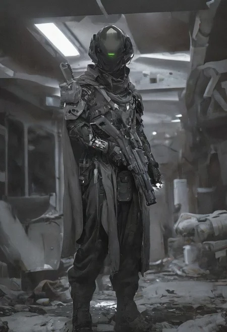 Alien-themed cloaked jedi, hood up, on an alien world, high contrast, bold colors, <lora:CyborgMechExosuit_v1.5:0.8>, . Extraterrestrial, cosmic, otherworldly, mysterious, sci-fi, highly detailed