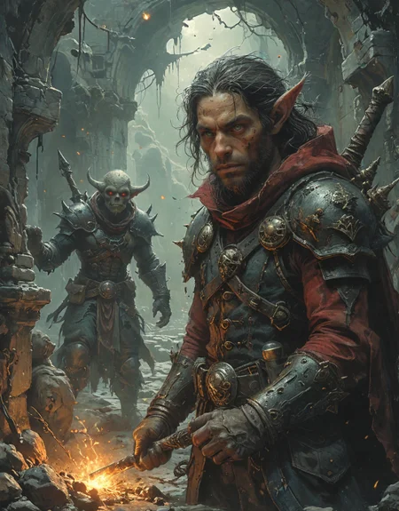 Dark Fantasy Art, (black ops mage with silenced spellcaster:1.2), catching enemy blade barehanded with augmented grip, reactive liquid armor with nanite repair nodes, blackhole_cascade, Black hole observatory frozen mid-spaghettification, dust devils spinning gem shards, seasons experienced via scent palettes,Singularity-induced time dilation midday, Canopies of ivy that crystallizes air moisture,
<lora:tbh297-sdxl:0.4>,
<lora:tbh189-sdxl:0.2> style of Hieronymus Bosch,
<lora:tbh258-sdxl:0.15> Diablo,
<lora:tbh235-sdxl:0.3> style of Richard Corben,
<lora:add-detail-xl:0.7>,
<lora:extremely_detailed:0.7> extremely detailed,
<lora:Flux-XL_Scenery:0.15> flux-scenery,
<lora:Flux-style-xl-lora:0.15> flux-style
<lora:1dkXLP:0.15> 1dk,
<lora:PainterlyFantasiaFlux:0.15> Digital painting style,
8K resolution, ultra-detailed cinematic composition, contemporary concept art style, volumetric magical atmosphere with ethereal glow, rich complementary color palette, vivid gradients and chiaroscuro contrast, dynamic perspective with layered depth of field, inspiring awe-inspiring mood, Unreal Engine 5 render quality, intricate textures, flawless anatomy, rule of thirds composition, luminous highlights, surreal ambiance, award-winning illustration, harmonious balance of light and shadow, photorealistic details, ArtStation trending, chromatic accents, nostalgic futurism, dreamlike serenity, bold creativity, professional finish, sharp focus, ambient background, fascinating dynamic motion,, dark, moody, dark fantasy style, Magic realism painting art style, surreal compositions, vibrant colors, blurs the line between reality and fantasy, Baroque art style, dynamic composition, dramatic lighting, rich colors, intricate details, professional-grade execution, captures the grandeur and theatricality of the Baroque period