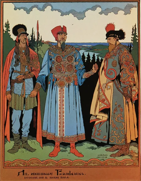 <lora:ivan-bilibin_pony_v1:1> ' a soldier ' by bilibin ivan in 1911,design \(genre\),art nouveau \(modern\) \(style\),clothing-and-textile,lope-de-vega,fuente-ovejuna,costume design,fashion, score_9, score_6_up, score_7_up