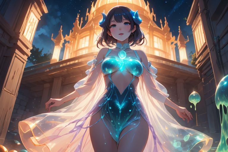 snail girl, slime girl, wet, happy, snail shell, more prism, vibrant color,magical girl,underboob, shirt,bioluminescent dress, midnight, temple ruins,
EasyNegativeV2, BadDream,