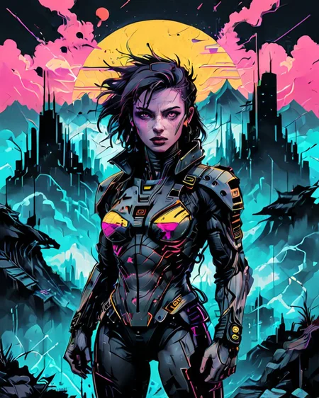 <lora:Dark_Novel:0.7> action films, cyborg|cyberpunk cityscape| 80's inspired| synthwave, vaporwave, retro futurism, neon double exposure, vaporwave background, circuit board, dark futuristic, (masterpiece:1.2), best quality, high resolution textures
OverallDetail-SDXL SkinHairDetail-SDXL SkinDetail-SDXL EyeDetail-SDXL