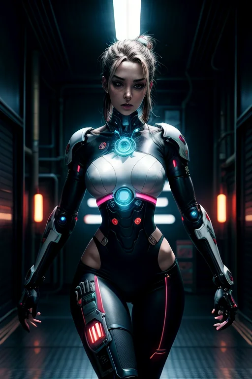 1girl, solo, mechagirl cyberpunk style, masterpiece, female netrunner, sleek, best quality, dramatic lighting, 32k uhd, cinematic still, professional art <lora:add_detail:1> <lora:aesthetic:1> <lora:raphb_ratings:1.0>