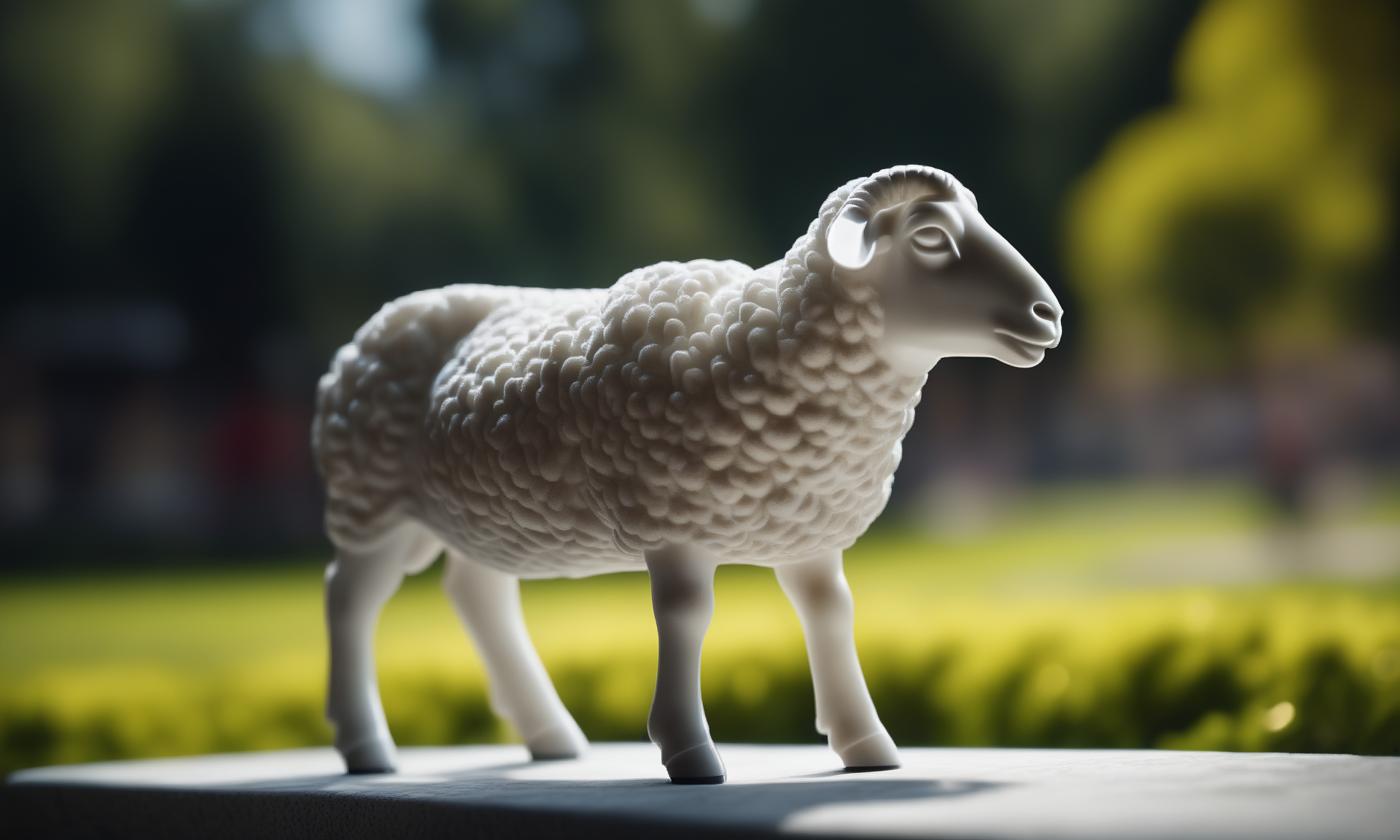 cinematic film still <lora:marblecarvingcd_xl-000006:0.6>,a statue of a sheep made of (marblecarvingcd_xl,marble carving,crack:0.6,shiny:1.3) in park,no humans,long-focus,tilt-shift,outdoors,on lawn,full body,chinese zodiac,cutie,cute,still life,animal statue,front view,facing viewer,looking at viewer . shallow depth of field, vignette, highly detailed, high budget, bokeh, cinemascope, moody, epic, gorgeous, film grain, grainy, 8K, HDR, UHD, masterpiece, best quality, highly detailed, high resolution, finely detail, extremely detailed, ultra detailed, wallpaper