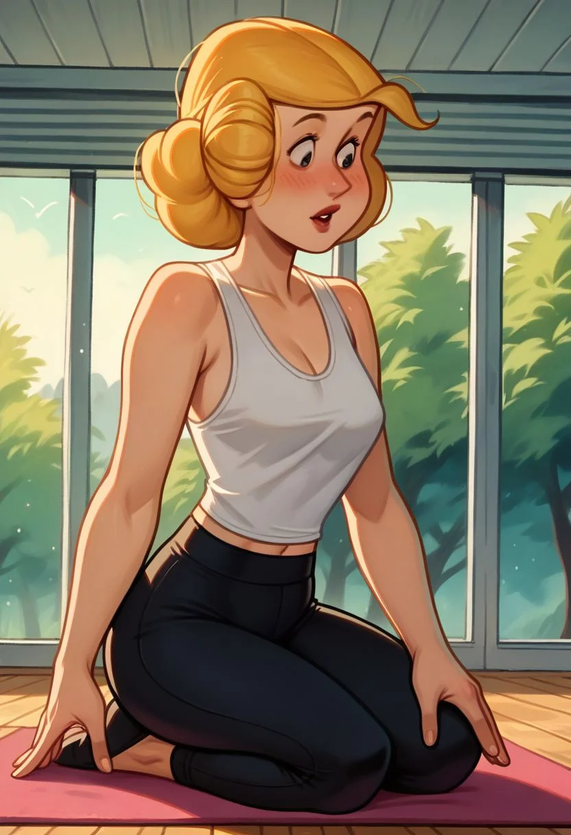 score_9, score_8_up, score_7_up, score_6_up, <lora:Alice_Mitchell_-_Dennis_the_Menace_v1.2:0.7> alice mitchell, yoga pants, tanktop, yoga